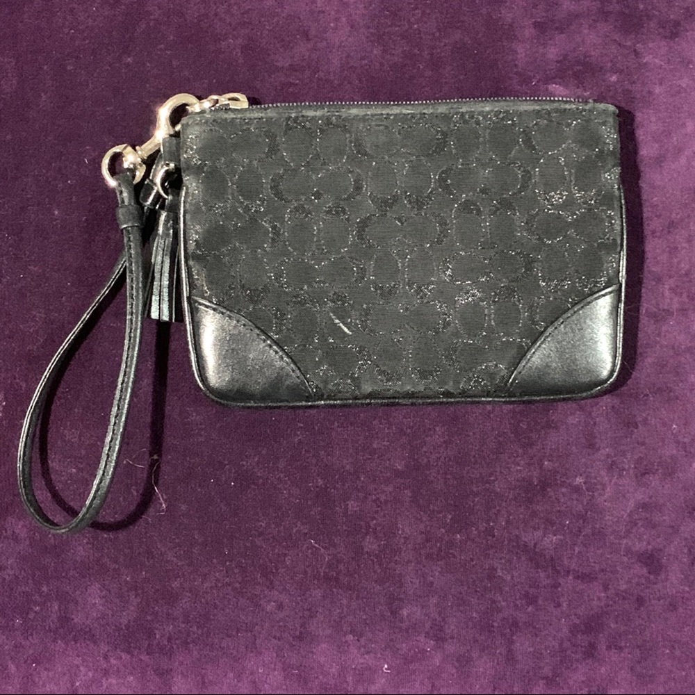 Coach zip wristlet pouch